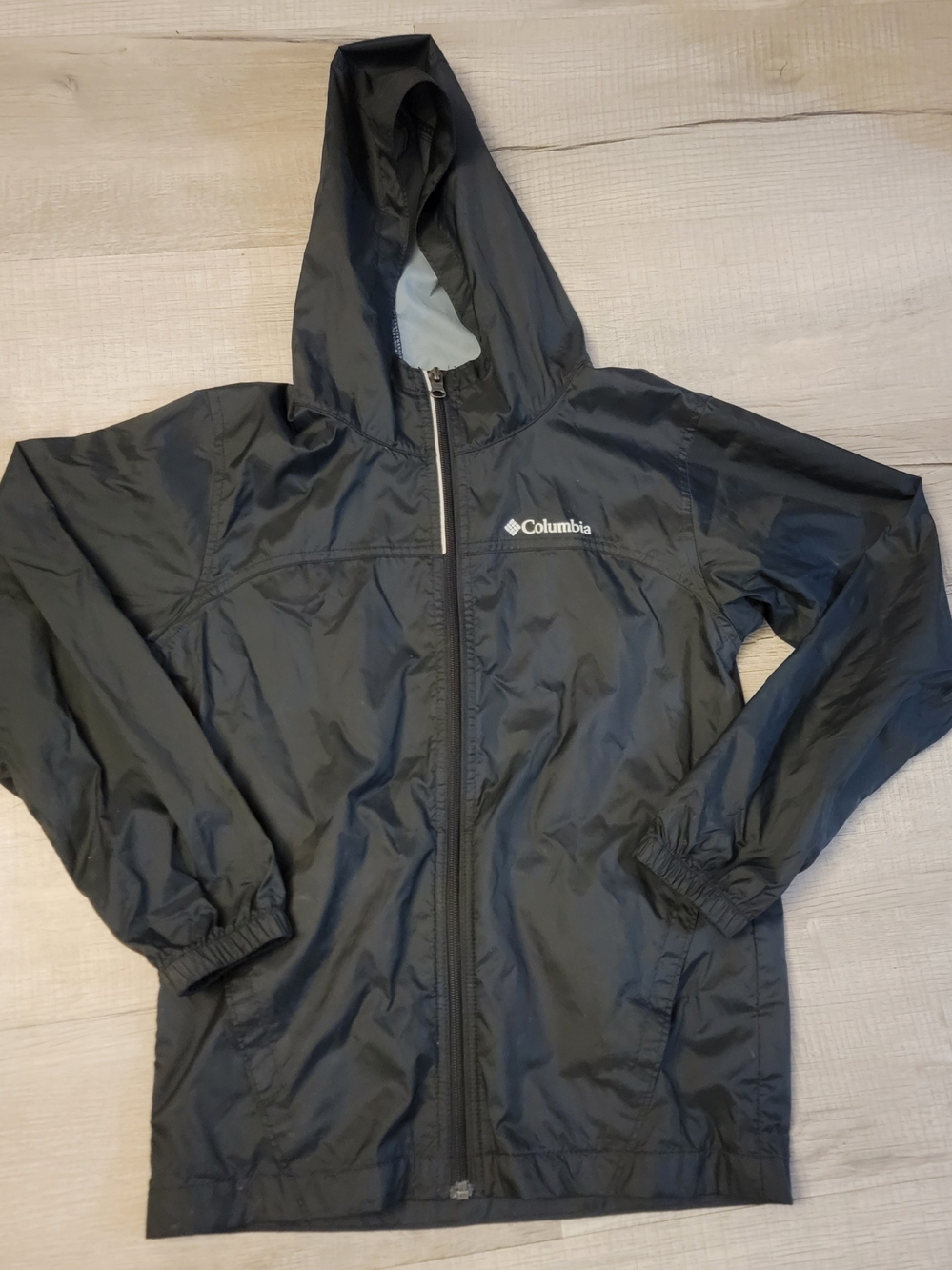 Columbia Black Kids Hooded Raincoat